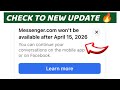 Messenger.com won't be available after April 15, 2026 | How to use messenger on desktop New Update 💥