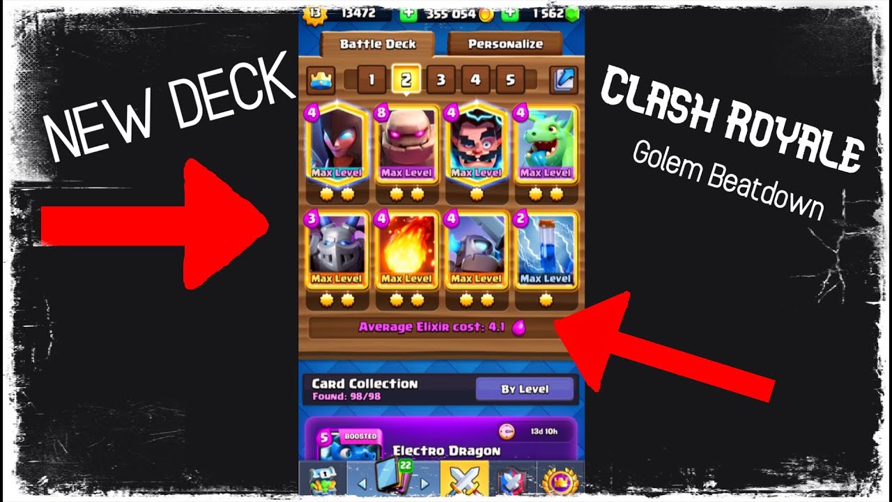 Clash Royale | Season 11 Global Tournament Golem Beatdown Deck | GAMEPLAY
