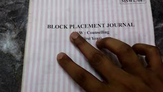 How to prepare MSWC 47 First year Block Placement field work Journal English MSW/MSWC NGO Internship screenshot 2