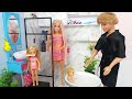 Familia de muñecas Barbie Rutina matutina en una casa Barbie Con dos lindas bebes
