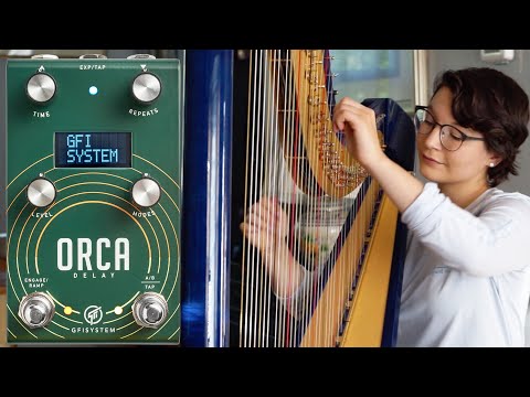 GFI System Orca Delay Pedal on Harp