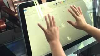 HongKong AIOPC Capacitive touch screen 10 point touch effect test video 2
