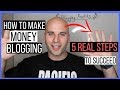 HOW TO MAKE MONEY BLOGGING 5 REAL STEPS TO SUCCEED