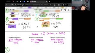 Two-Variable Categorical Data Notes