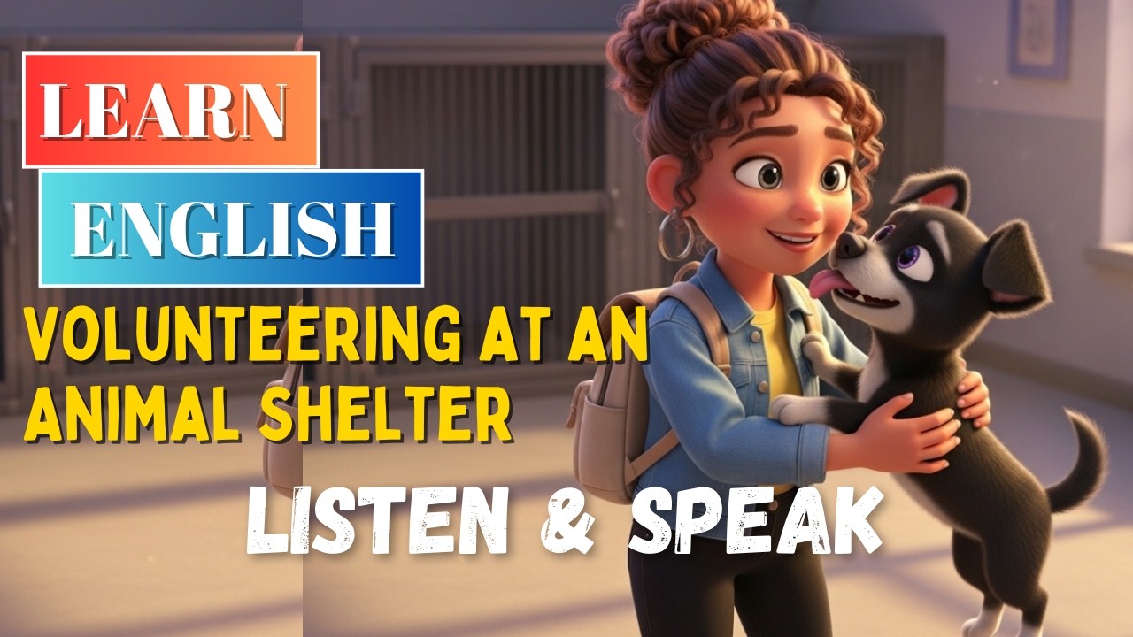 Volunteering at an Animal Shelter | Learn English Through Story| English Listening & Speaking Skills