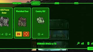 Fallout Shelter sell 1 Weapon or Outfit