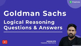 Goldman Sachs Logical Reasoning Questions and Answers 2022