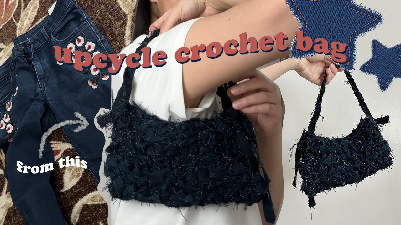 upcycle jeans crochet bag & comfort asian food 🌦️ Homebody in LA
