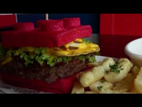 Restaurant creates burgers in the shape of Lego bricks