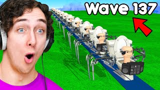 Surviving 100 WAVES in TOILET TOWER DEFENSE (Endless Mode)