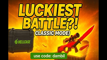 Luckiest Battle Ever on Hellcase?! (Classic Mode) use code:dambil