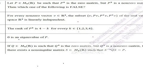 IIT Jam 2025 ||  Linear Algebra Solution.