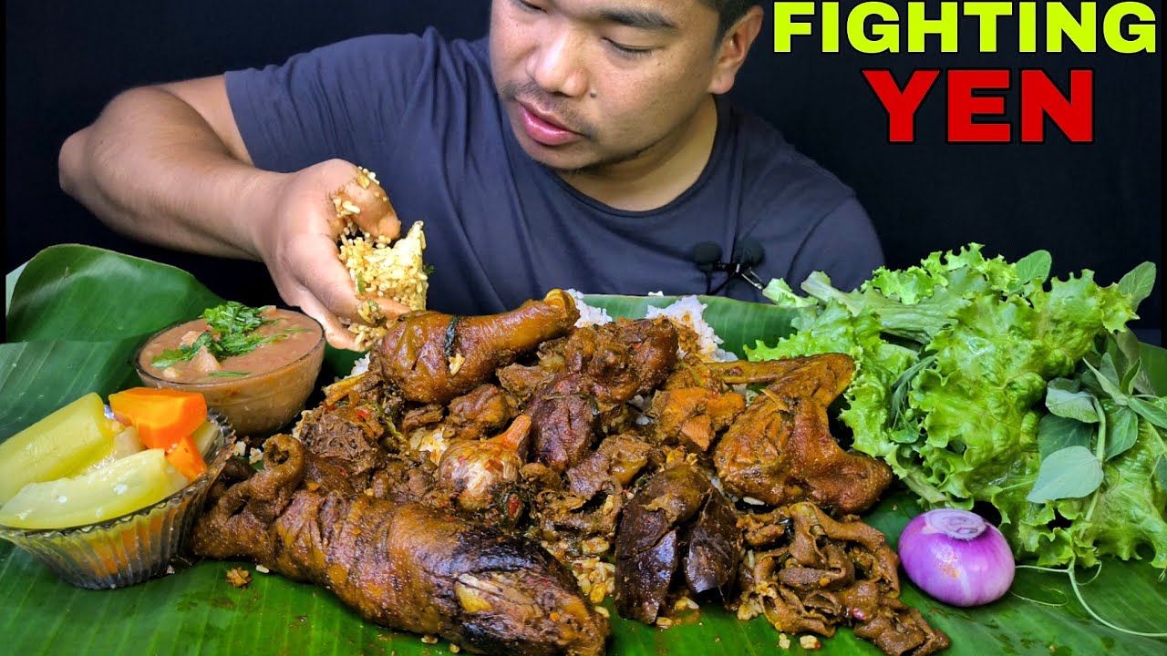 KaoNaYen(fighting hen)Mukbang +Recipe//Yongchak eromba//THABI champhut//