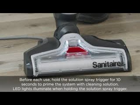 Sanitaire HydroClean Floor Washer & Vacuum, Red/Gray/Black (SC930A)