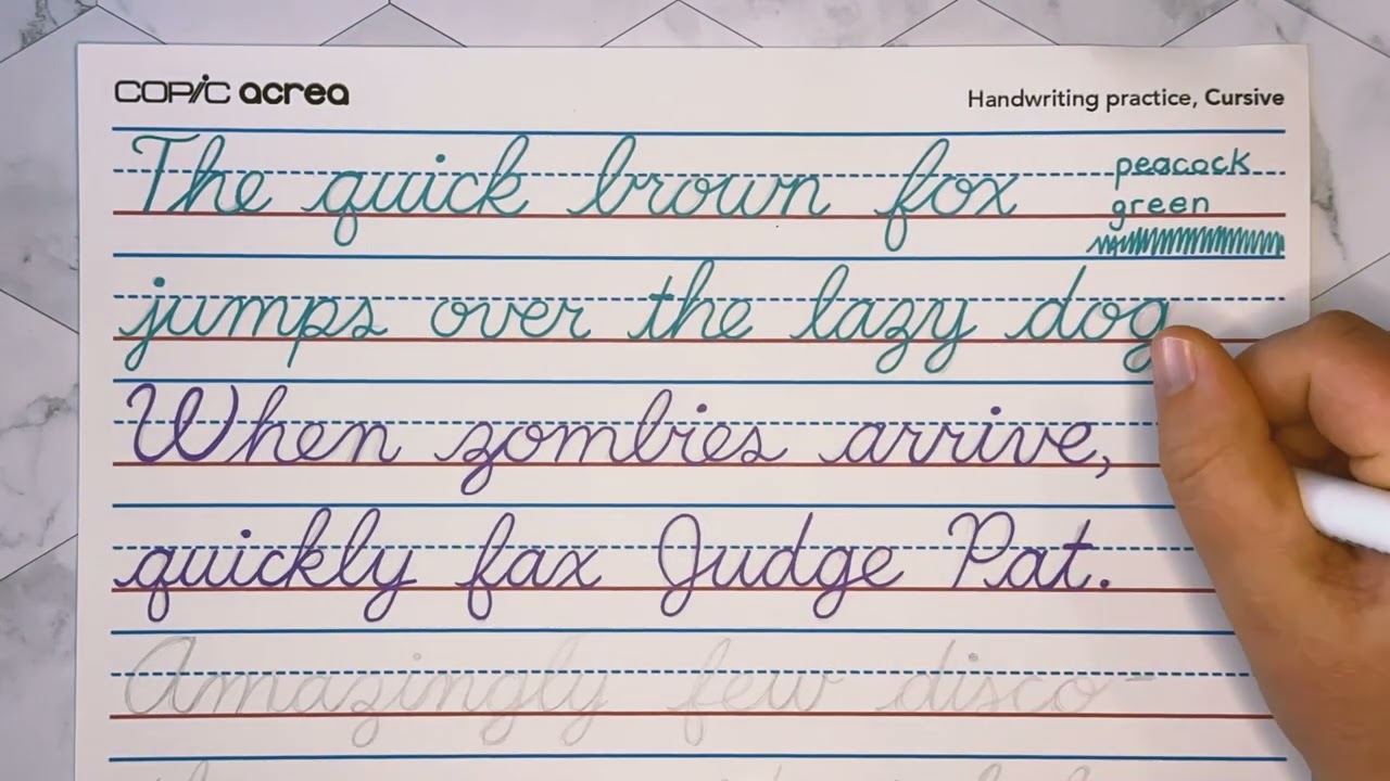 Writing with Acrea Pangrams – COPIC® Markers