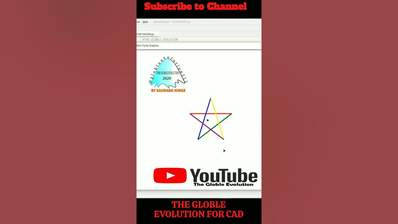 STAR Shape Design program in python 2021 | | Python - Draw Star Using ...