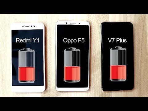 Redmi Y1 Vs Oppo F5 Vs Vivo V7 Plus Battery Drain Test I Hindi