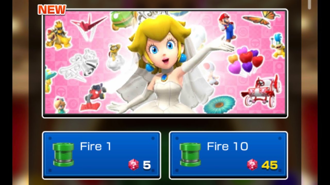 Mario Kart Tour Firing 12 GOLD Peach (Wedding) Peach Tour Pipes YouTube