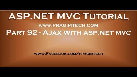 Part 92   Ajax with asp net mvc