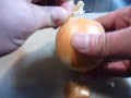 CAFE FUKUROU　玉ねぎの皮むき