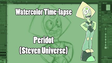 Time-lapse Art - Peridot watercolor
