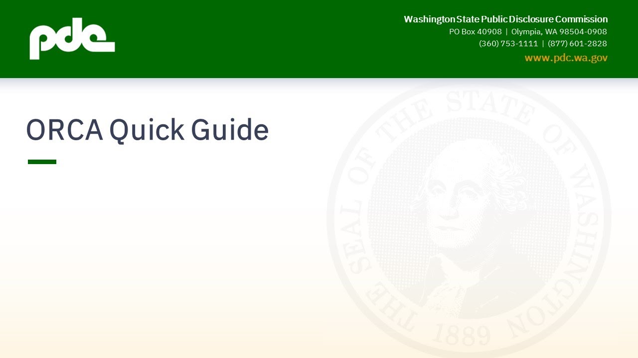 ORCA Quick Guide | - YouTube