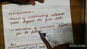 M.com sem-3 Statistical Technique (Interpolation and Extrapolation) L-1