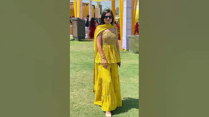Haldi function outfit ideas 2023 pinterest | desi wedding yellow outfits custom made #myntra #viral