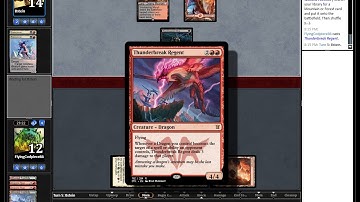 MTGO Standard Commentary Rakdos Aggro vs Temur Dragons
