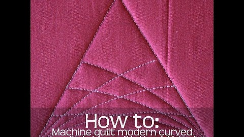 How To: Machine Quilt Modern Curved Cross-Hatching on a Triangle Quilt Block