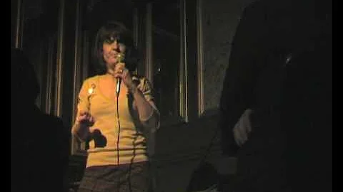 Victoria Hogg performs stand up comedy at Mama Jongs