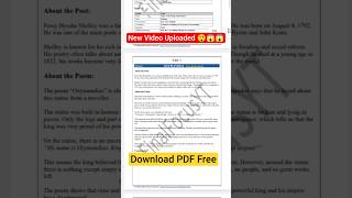 Degree 4th Sem Exam Notes 2026💥😱 Ou #english #degree4thsem #pdf #exams @FinalFocusYt#shortsfeed