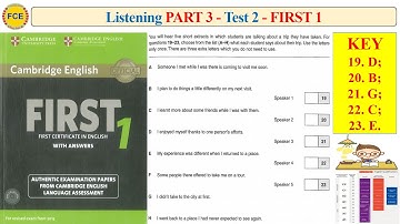 FCE First 1 Listening Part 3 Test 2 (Transcript + Key)