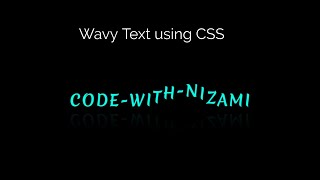 Wavy Text Animation Using Css Only Code With Nizami