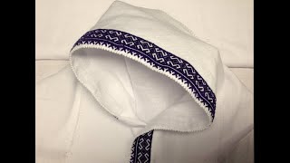 картинка: Зубцювання горловини (стійки) чоловічої сорочки