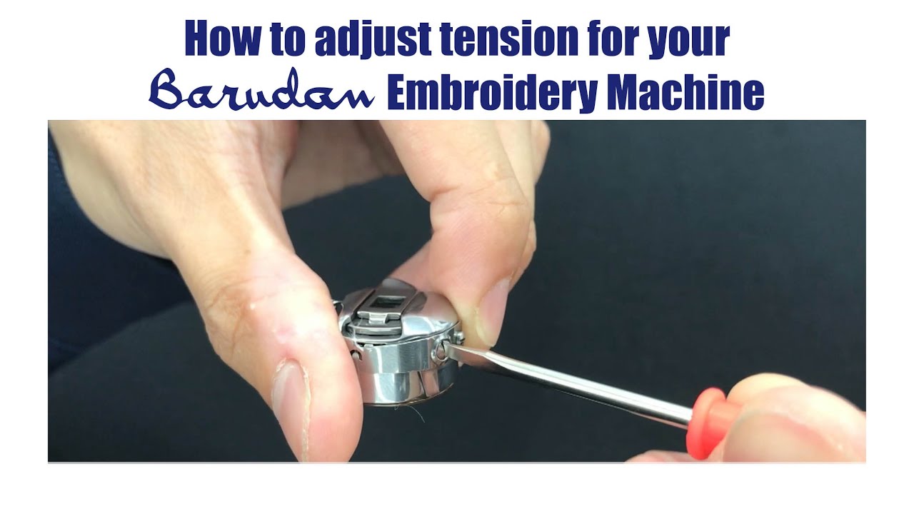How to Adjust Tension on your Barudan Embroidery Machine - YouTube