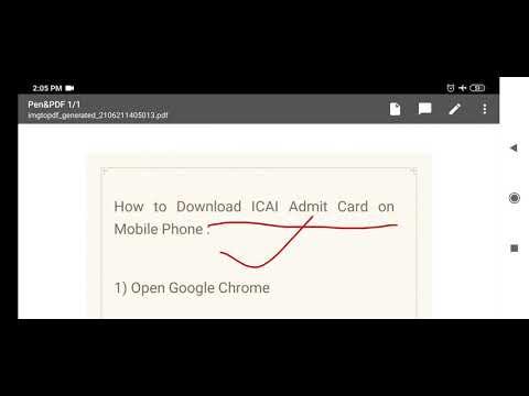 How to Download CA Exam Admit Card in Mobile Phone??