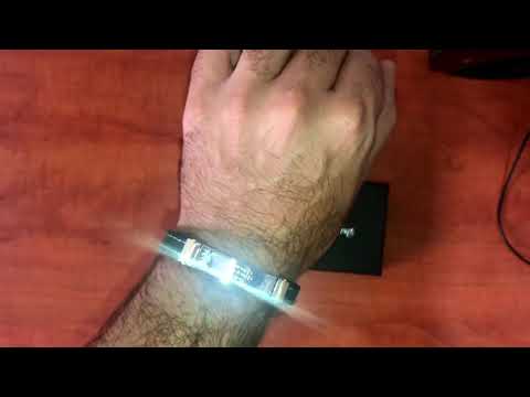 SA1058 Aharoni Silicone & S.Steel bracelet with Jewish Kabbalah blessings