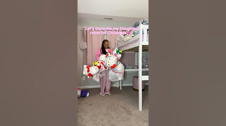 OMG 😱 The cutest PINK Christmas Room 😍🔥💕 #shorts #holidaydecor #decoratewithme #pinkchristmas