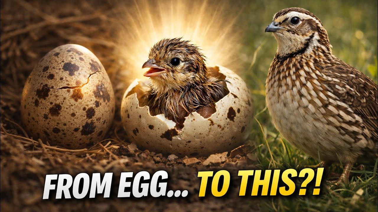 quail time lapse egg to 101 days #quail #growth #evolution #hatching 