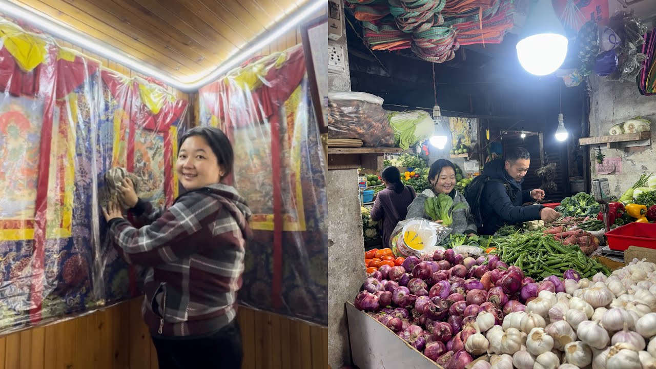 Darjeeling Ko Bazar After Long Time | Chesum Ko Saaf Safai For Losar !! 