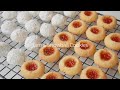 잼쿠키 만들기 스노우볼 쿠키 만들기 쿠키반죽 하나로 선물용디저트 Jam cookies Snowball Cookies Recipe 선물하기 좋은 쿠키 쿠키박스 린저쿠키 슈가볼 쿠키