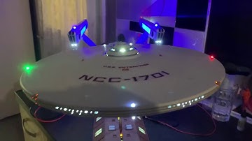 Star Trek 1701 refit 1/350 model kit built and lit