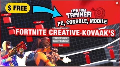 Kovaaks Aim Trainer In Fortnite Creative! (PC/Console/Mobile)