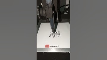 ASMR Squid Line Art with Mini CNC Plotter | Satisfying Drawing Process!#asmr #cncclipart #satisfying