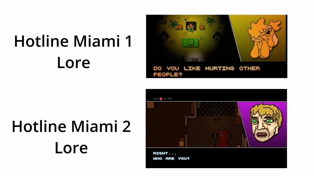 Hotline Miami 1 vs 2 Lore