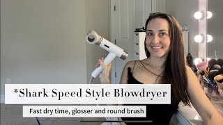 How to BLOWDRY hair FAST  Shark Speed style  faster dry time and professional blowout results