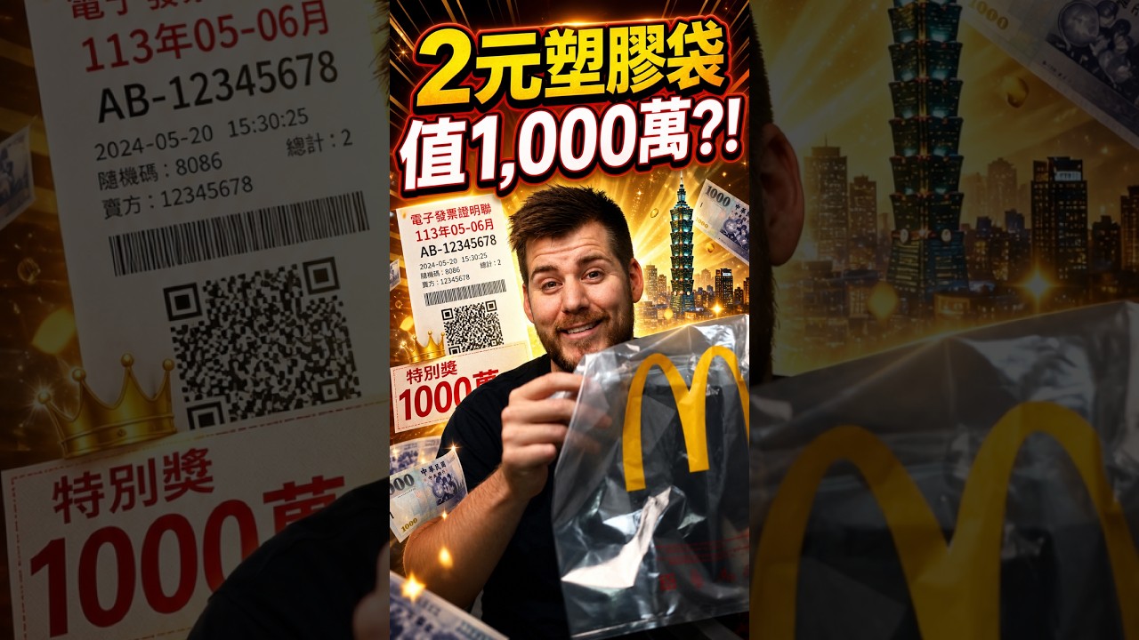 2元麥當勞塑膠袋竟值1000萬?結果...😲 #台灣 #麥當勞|A $2 bag won the $300,000 jackpot? 縮圖