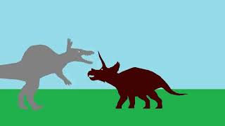 Tyranosaurus Rex vs Spinosaurus vs Triceratops vs Pteranodon (Remake).