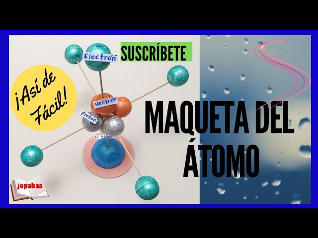 MAQUETA del ÁTOMO con PALOS de PINCHO y Bolas de ICOPOR. Súper Fácil.? -  YouTube